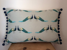 Peacock cushion